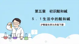 沪教版化学九年级下册 5.1 生活中的酸和碱  课件+素材