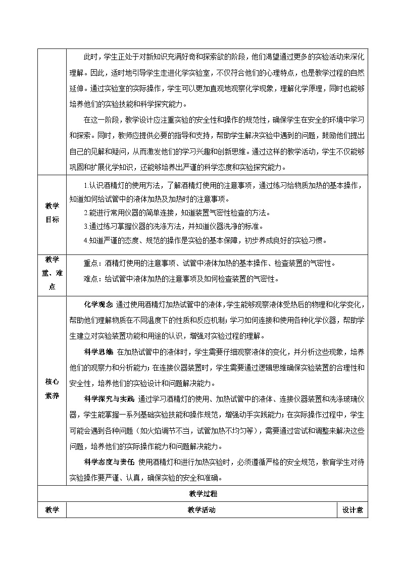 【核心素養(yǎng)】人教版化學(xué)九年級(jí)上冊(cè) 課題2 化學(xué)實(shí)驗(yàn)與科學(xué)探究(第3課時(shí))(教學(xué)設(shè)計(jì))第2頁(yè)