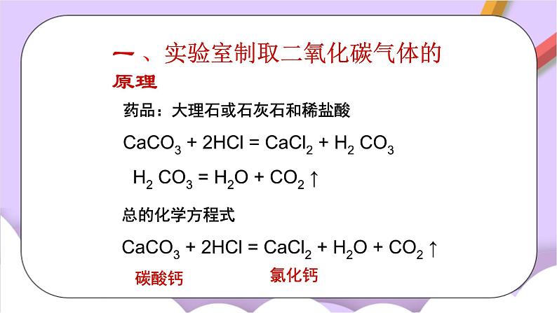 人教版(五四制)化学八年级全册 6.2 二氧化碳制取的研究 课件第6页