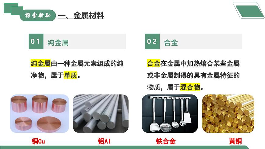 【核心素養(yǎng)】課題1第1課時(shí)《金屬材料》課件PPT第4頁