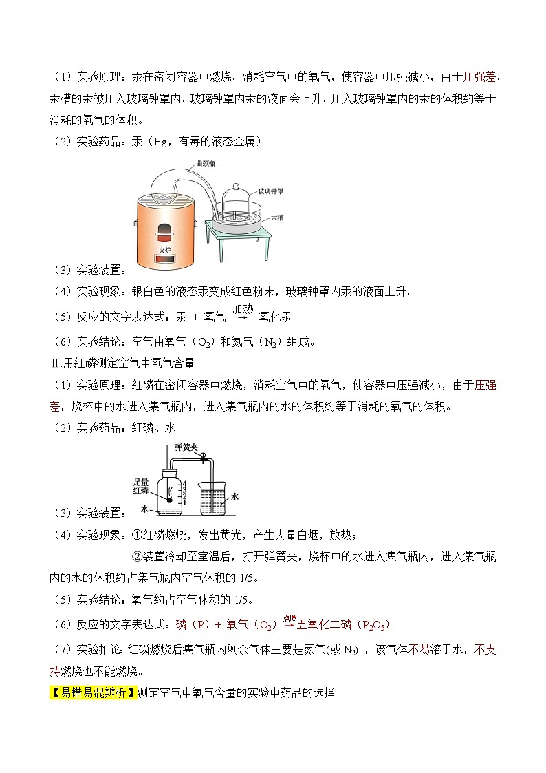 【核心素养】人教版化学九年级上册 第二单元 空气和氧气(单元知识清单)第2页