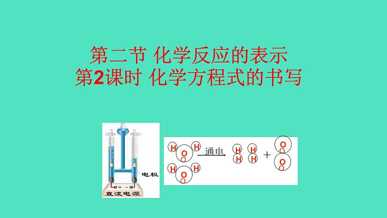 第2课时 化学方程式的书写第1页
