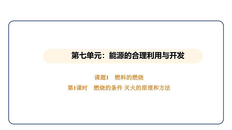 7.1 燃料的燃烧 第1课时(课件)---2024-2025学年九年级化学人教版(2024)上册01