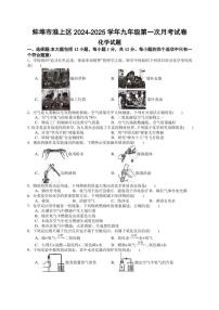 [化学]安徽省蚌埠市淮上区2024～2025学年九年级上学期第一次月考试卷(有答案)