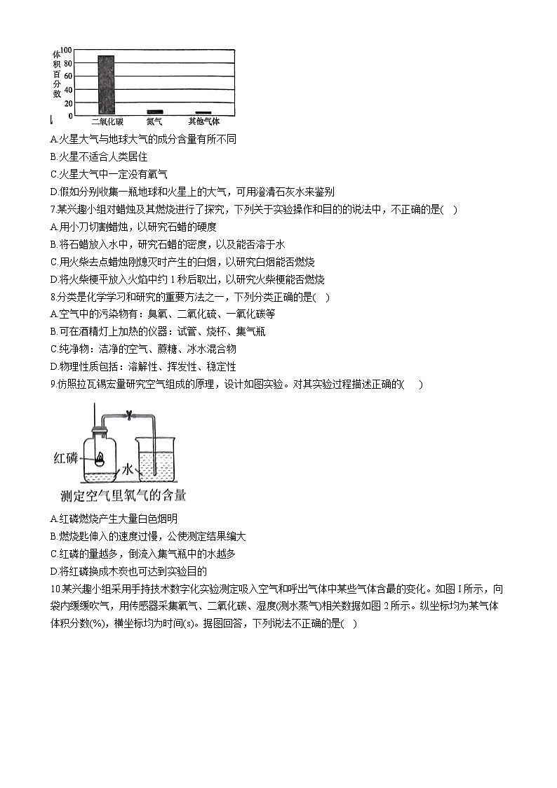 内蒙古呼和浩特市实验中学2024-2025学年九年级上学期第一次月考化学试题(无答案)第2页