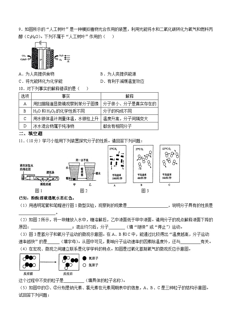 辽宁省营口市西市区育才中学2024-2025学年九年级上学期-第一次月考化学试题(无答案)第2页