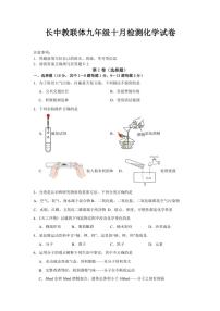 [化学]湖北省荆门市沙洋县长中教联体2024～2025学年九年级上学期10月阶段性检测试卷(有答案)