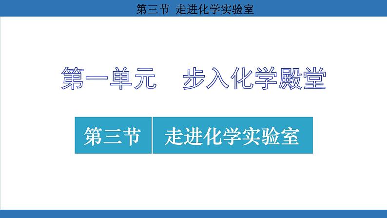 鲁教版(2024)初中化学九年级上册--1.3 走进化学实验室 (课件)第1页