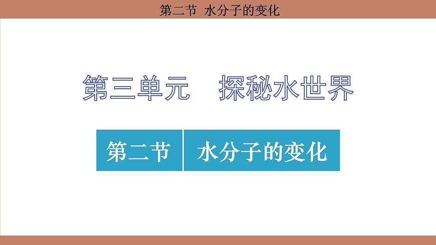 魯教版（2024）初中化學(xué)九年級(jí)上冊(cè)--3.2 水分子的變化 （課件）第1頁(yè)