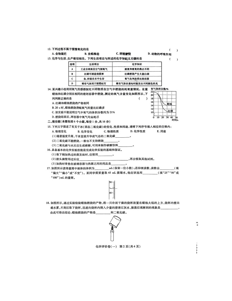 河南省南阳市南召县2024-2025学年九年级上学期10月月考化学试题第2页