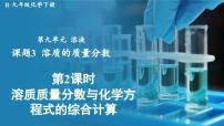 化学九年级下册（2024）第九单元 溶液课题3 溶质的质量分数教课ppt课件