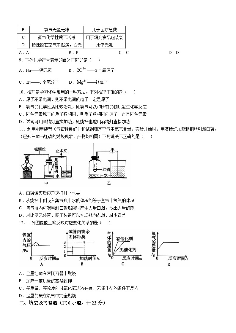 陕西省渭南市临渭区部分学校2024-2025学年九年级上学期期中质量调研化学试卷第2页