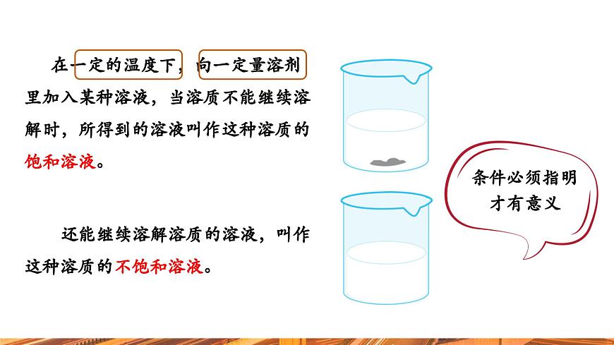 【新教材新課標】人教版九年級下冊化學(xué)9.2.1  飽和溶液與不飽和溶液課件(內(nèi)嵌視頻)第5頁