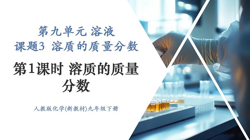 【新教材新課標】人教版九年級下冊化學9.3.1  溶質(zhì)的質(zhì)量分數(shù)課件第1頁