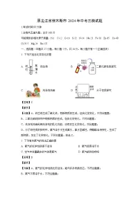 黑龙江省佳木斯市2024年中考三模化学试卷(解析版)
