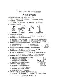 江苏省徐州市2024-2025学年九年级上学期期中检测化学试卷（含答案）
