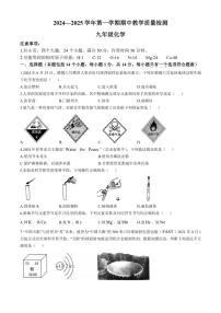 河南省许昌市襄城县2024～2025学年九年级上学期11月期中考试化学试题(含答案)