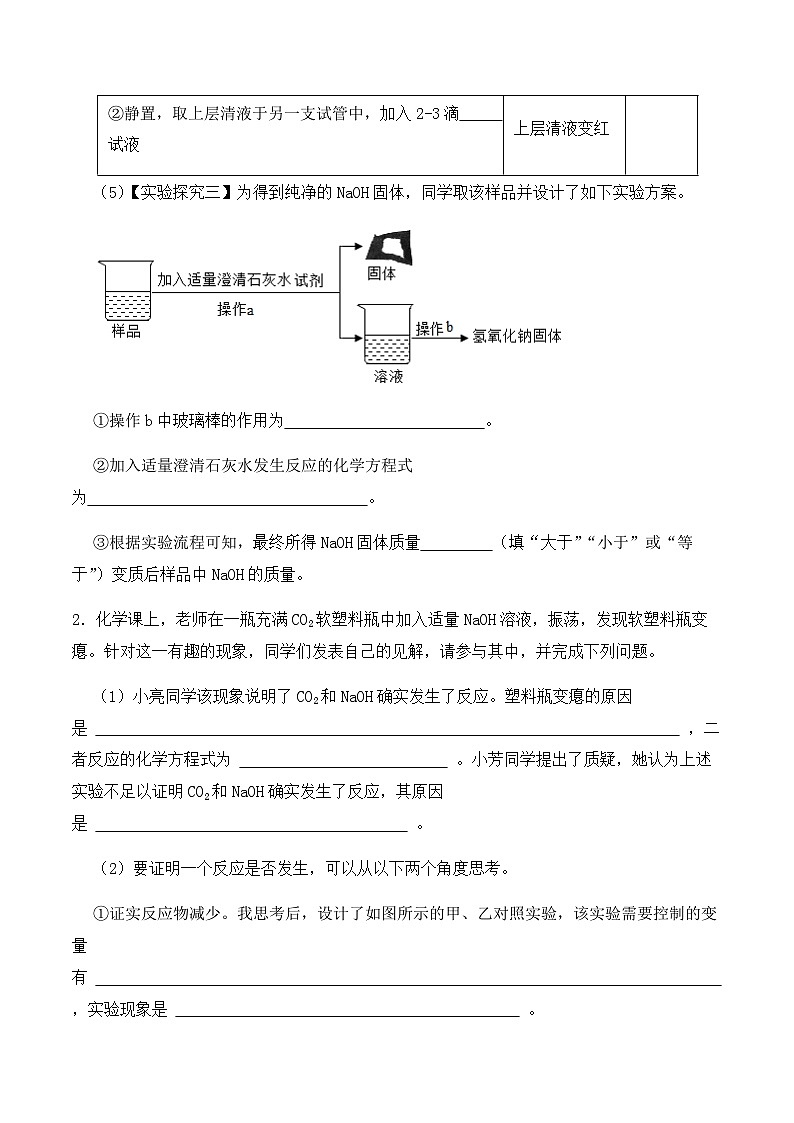 中考化学常考点专题必杀题(深圳专用)实验专练14(药品的变质探究20题)(原卷版+解析)第2页