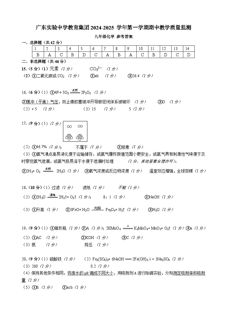 参考答案24-25ss上中段调研第1页