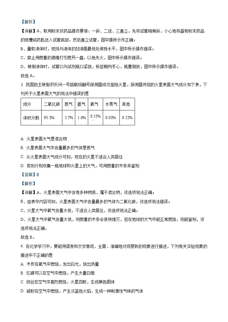 解析:山东省临沂市莒南县2024-2025学年九年级上学期11月期中化学试题(解析版)第2页