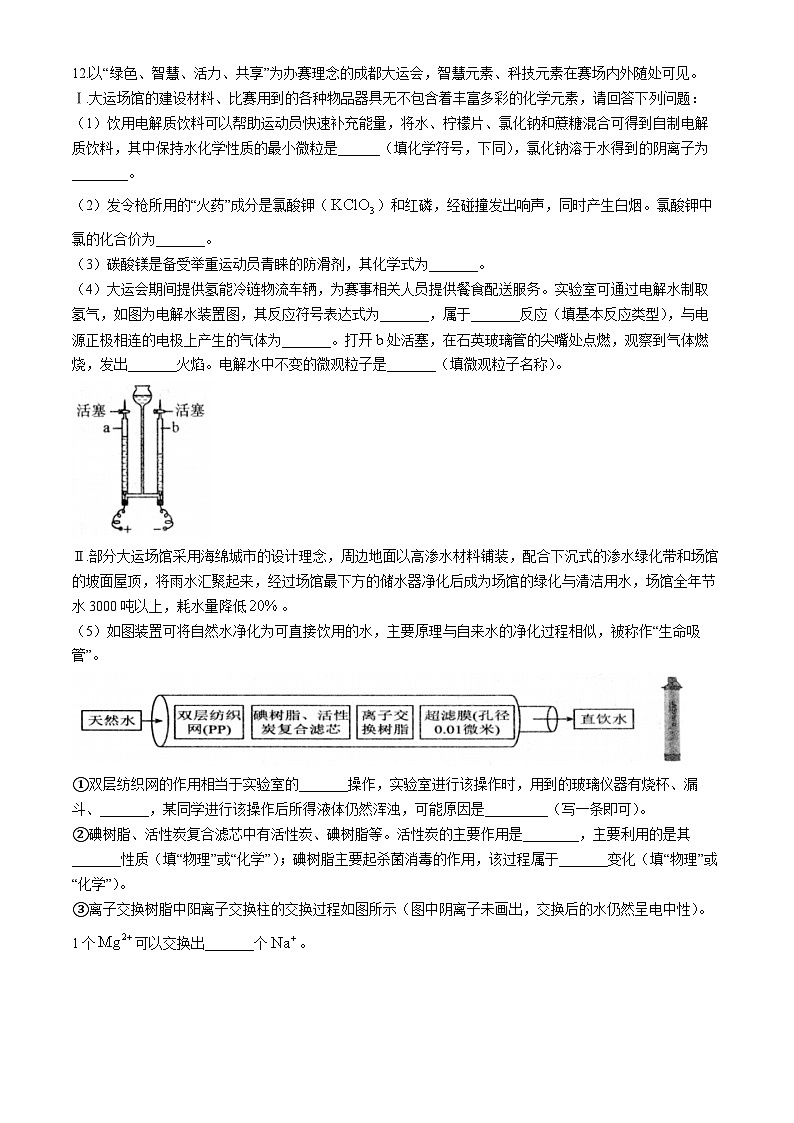 江苏省宿迁市泗阳县2024--2025学年九年级上学期11月期中化学试题第3页