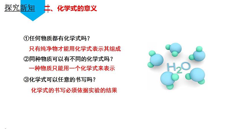 (人教版2024)九年级化学上册第四单元 自然界的水 课题3 物质组成的表示化学式化合价(第一课时) 课件第6页