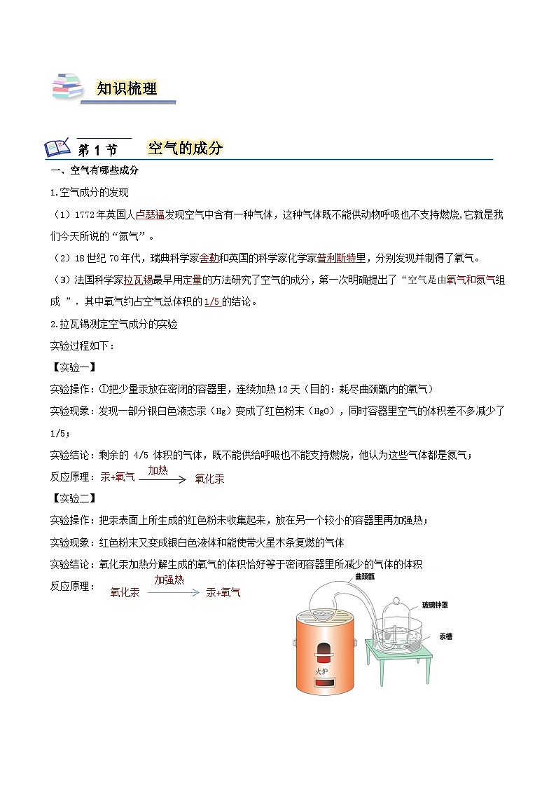 第二单元 空气、物质的构成与组成(单元整理与复习)(含答案解析)第2页