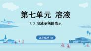 初中化学7.3 溶液浓稀的表示课前预习课件ppt