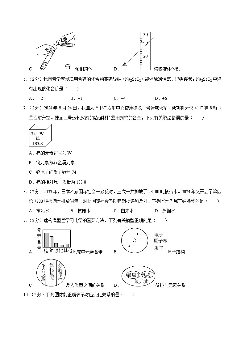 江西省赣州市于都县2024--2025学年九年级上学期11月期中考试化学试题第2页