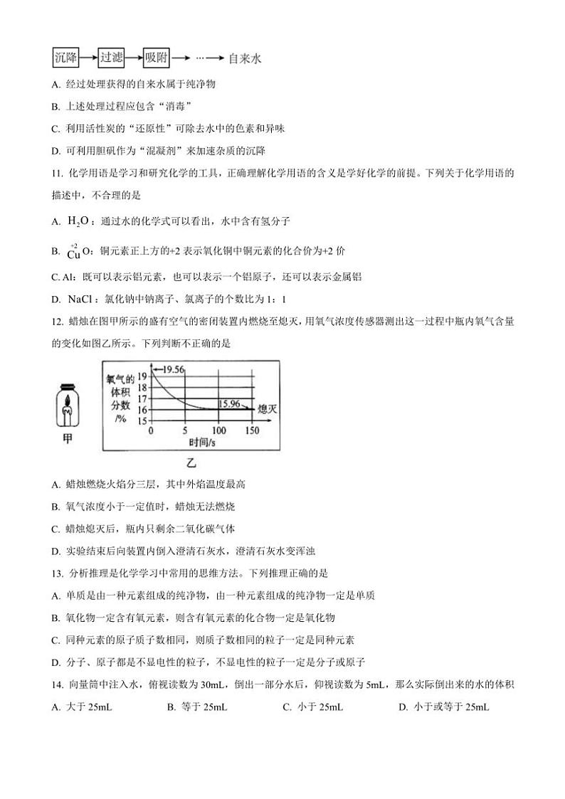 2024~2025学年河南省三门峡市渑池县九年级(上)期中学情检测化学试卷(含答案)第3页