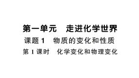 化学人教版（2024）第一单元 走进化学世界课题1 物质的变化和性质作业课件ppt