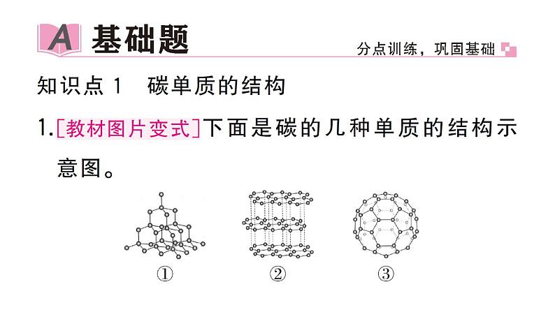 初中化学新人教版九年级上册第六单元课题1第一课时 碳的单质作业课件(2024秋)02