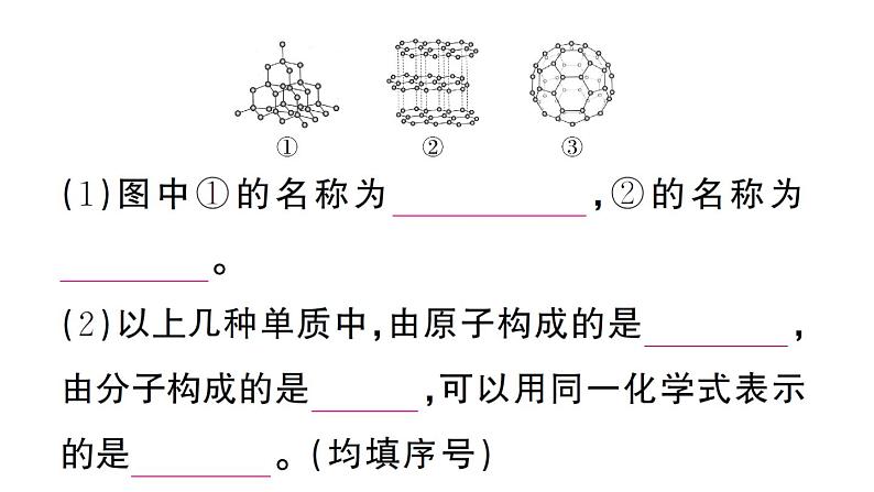 初中化学新人教版九年级上册第六单元课题1第一课时 碳的单质作业课件(2024秋)03