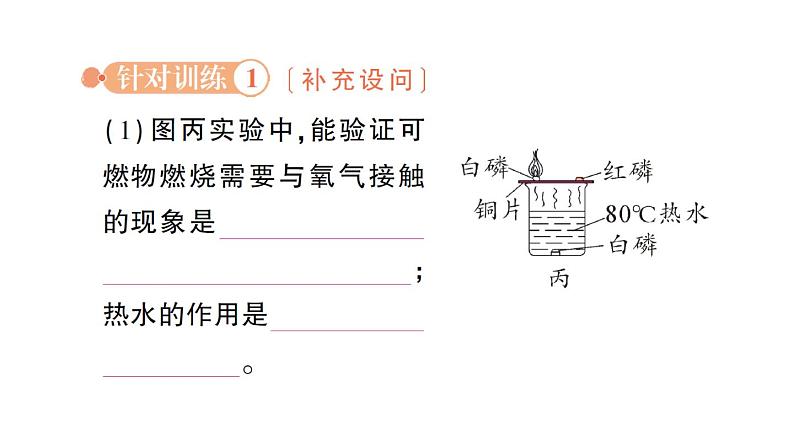 初中化学新科粤版九年级上册3.3 燃烧条件与灭火原理作业课件2024秋第5页