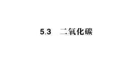 初中化学新科粤版九年级上册5.3 二氧化碳作业课件2024秋