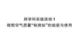 初中化学新人教版九年级上册第二单元跨学科实践活动一 微型空气质量“检测站”的组装与使用作业课件（2024秋）