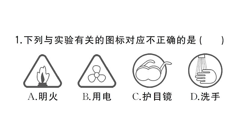 初中化学新人教版九年级上册第一单元课题2第三课时微专题 化学实验仪器及基本操作作业课件(2024秋)第2页