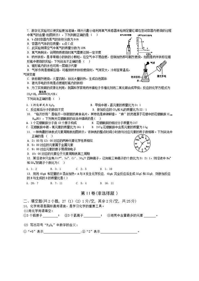 四川省绵阳外国语学校2024-2025学年九年级上学期11月期中化学试题第2页