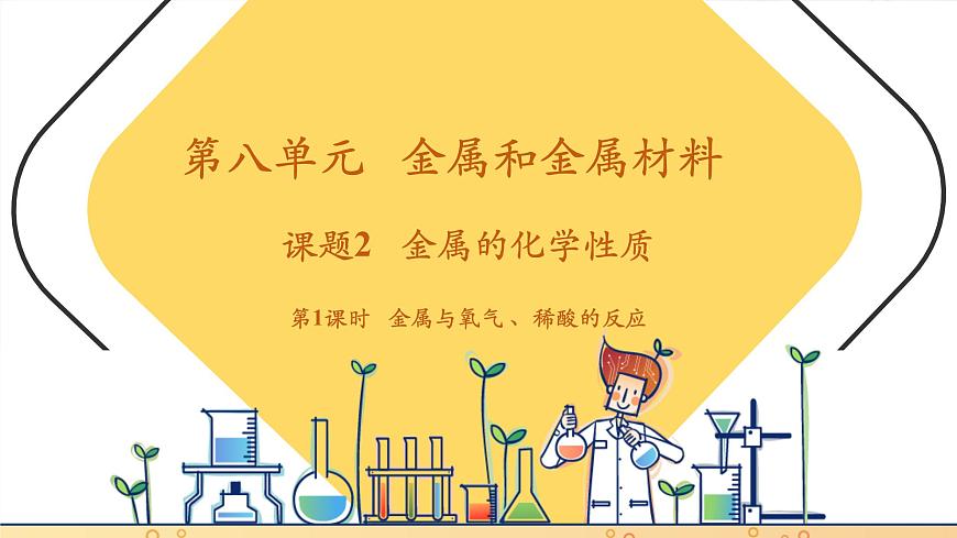 8.2 金屬的化學(xué)性質(zhì) 第1課時 金屬與氧氣、稀酸的反應(yīng) 課件 (共18張PPT)第1頁