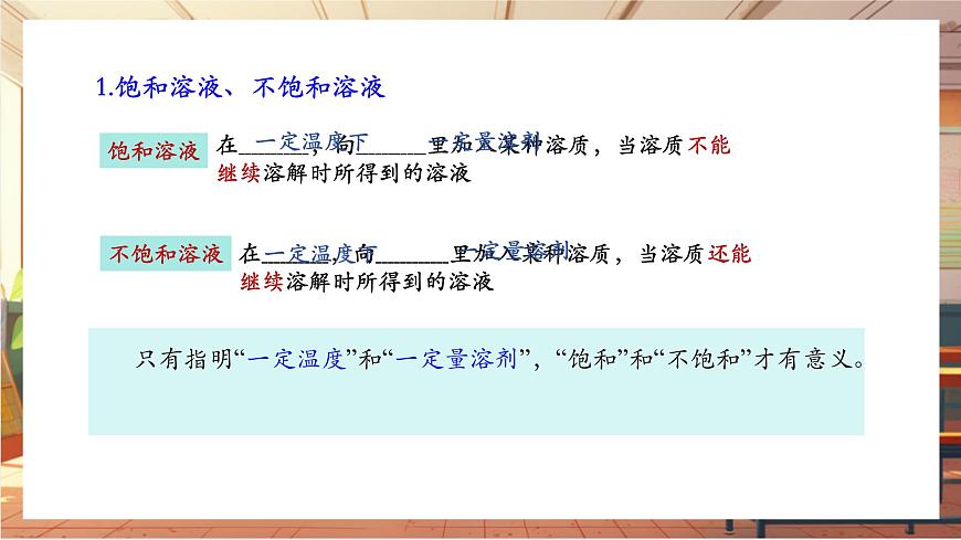 9.2 溶解度 第1課時 飽和溶液與不飽和溶液 課件第8頁