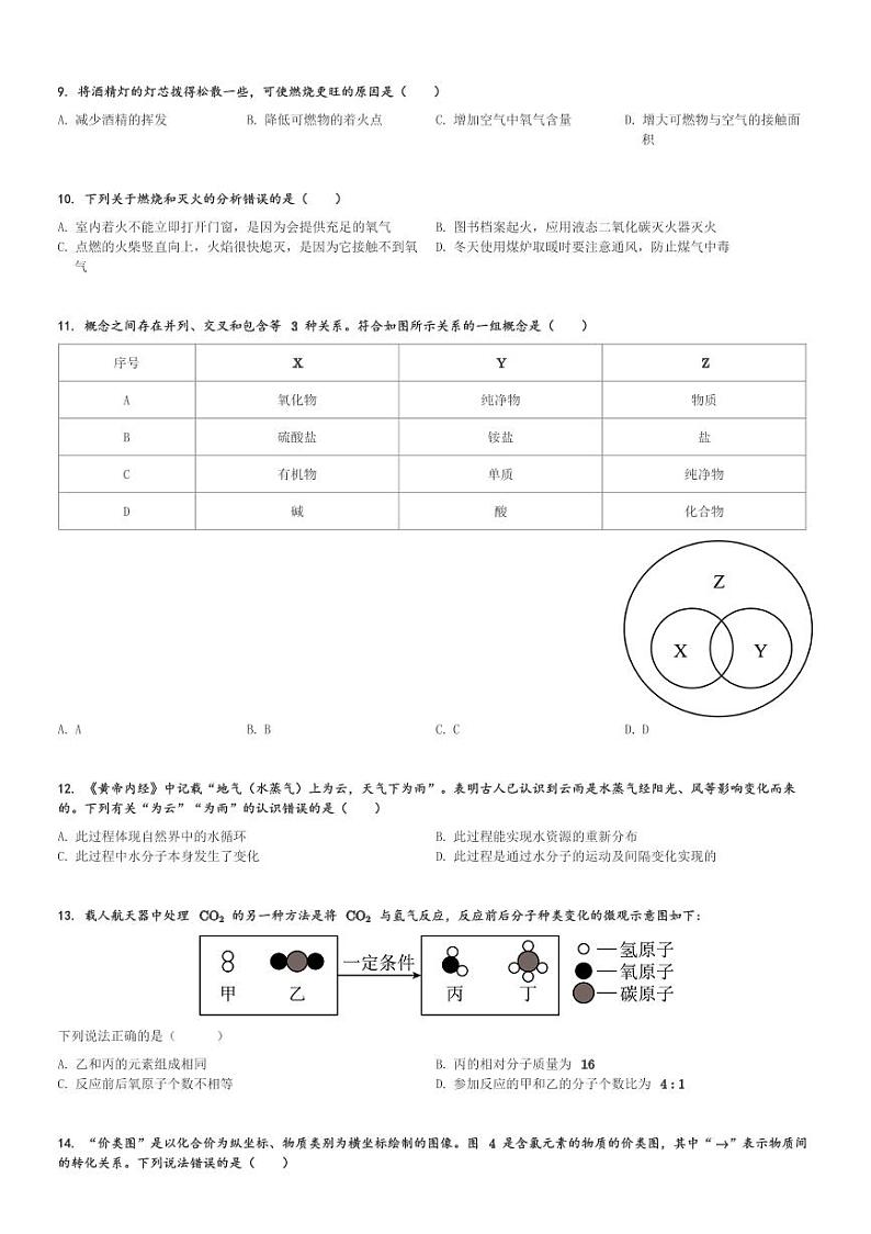 2024年江苏省无锡市锡山区中考模拟化学试卷(含解析)第2页