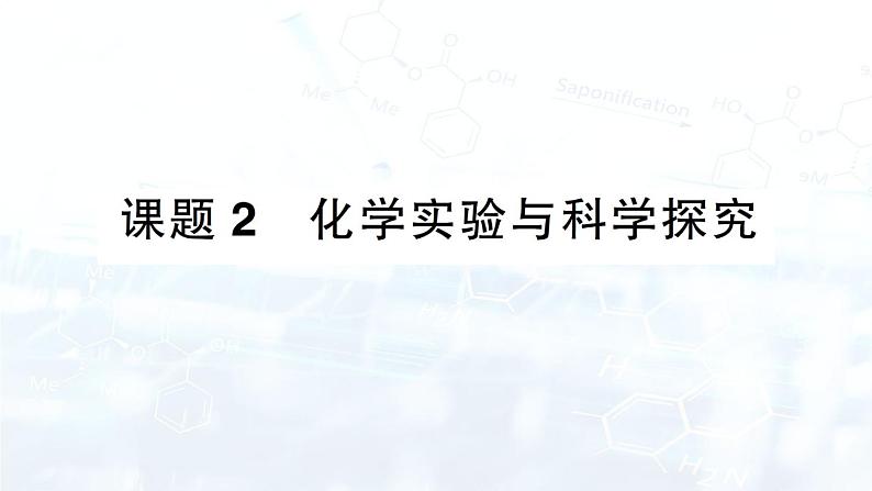 2024-2025人教版(2024)初中化学九年级上册 第一单元 课题2 化学实验与科学探究课件第1页