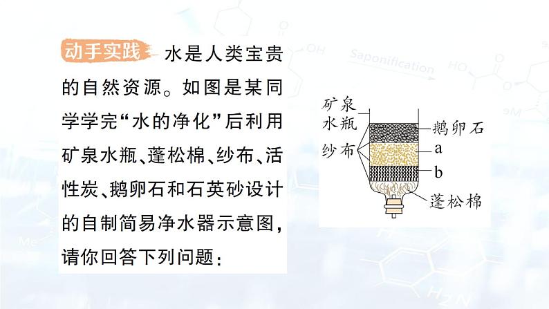 2024-2025人教版(2024)初中化学九年级上册 第四单元 跨学科实践活动3 水质检测及自制净水器课件第2页
