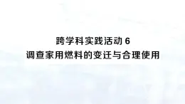 2024-2025人教版（2024）初中化学九年级上册 第七单元  跨学科实践活动6 调查家用燃料的变迁与合理使用课件