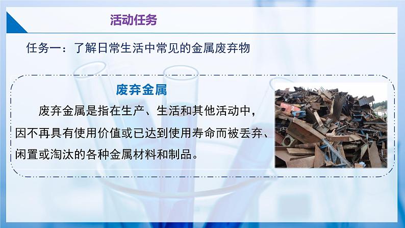 跨学科实践活动5 调查日常生活中的金属废弃物及其回收利用(同步课件) 第4页
