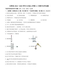 2024～2025学年山东省菏泽市巨野县九年级(上)期中化学试卷(含答案)