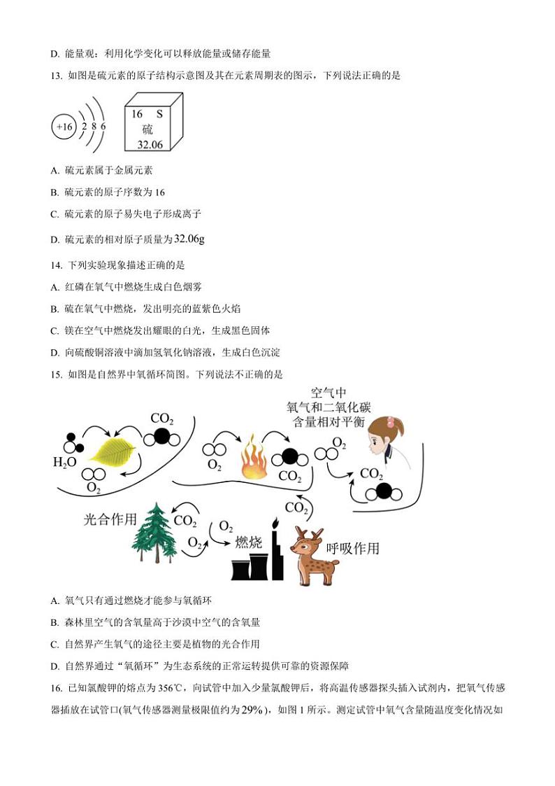2024~2025学年山东省青岛市城阳区九年级(上)期中化学试卷(含答案)第3页