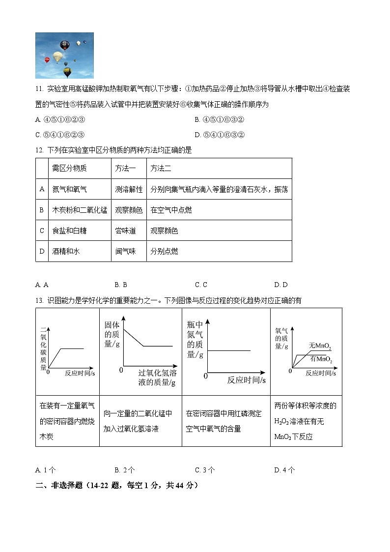 黑龙江省哈尔滨市虹桥初级中学校2024-2025学年八年级上学期期中化学试题第3页