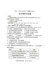 2023-2024学年山东省泰安市肥城市九年级下化学期中试题