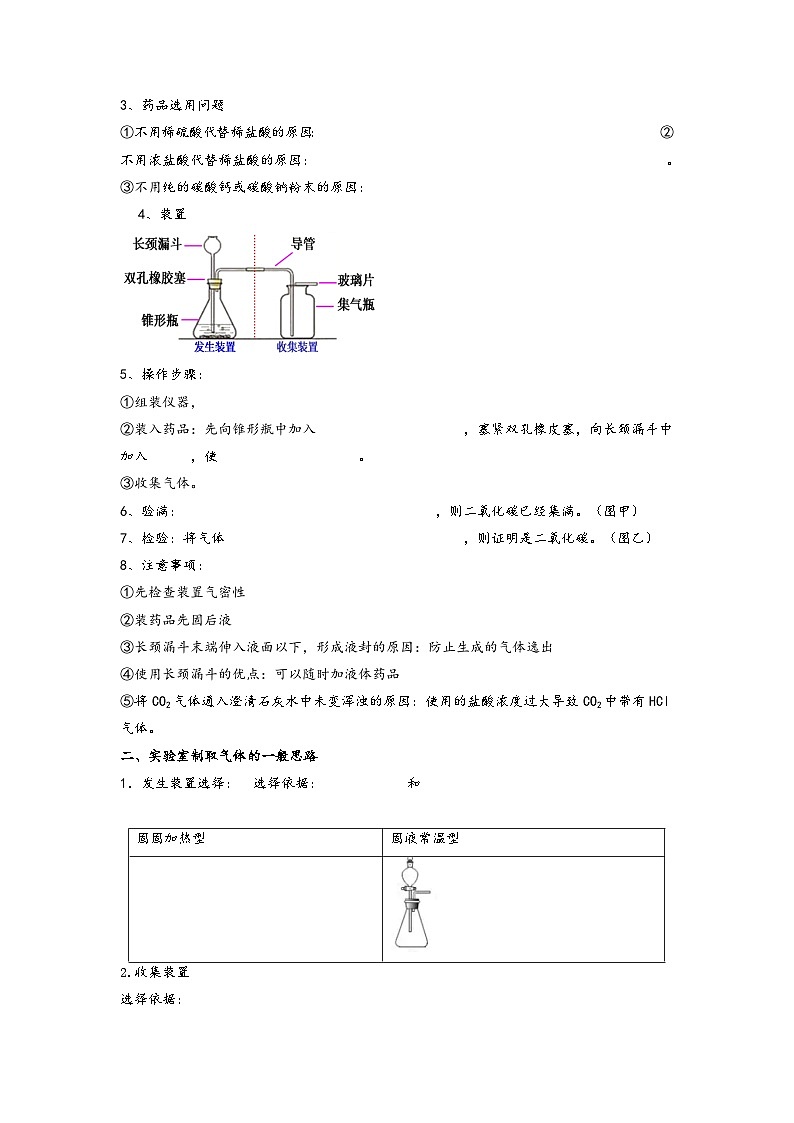 沪教版九年级化学同步讲义第07二氧化碳的制法(学生版+解析)第2页
